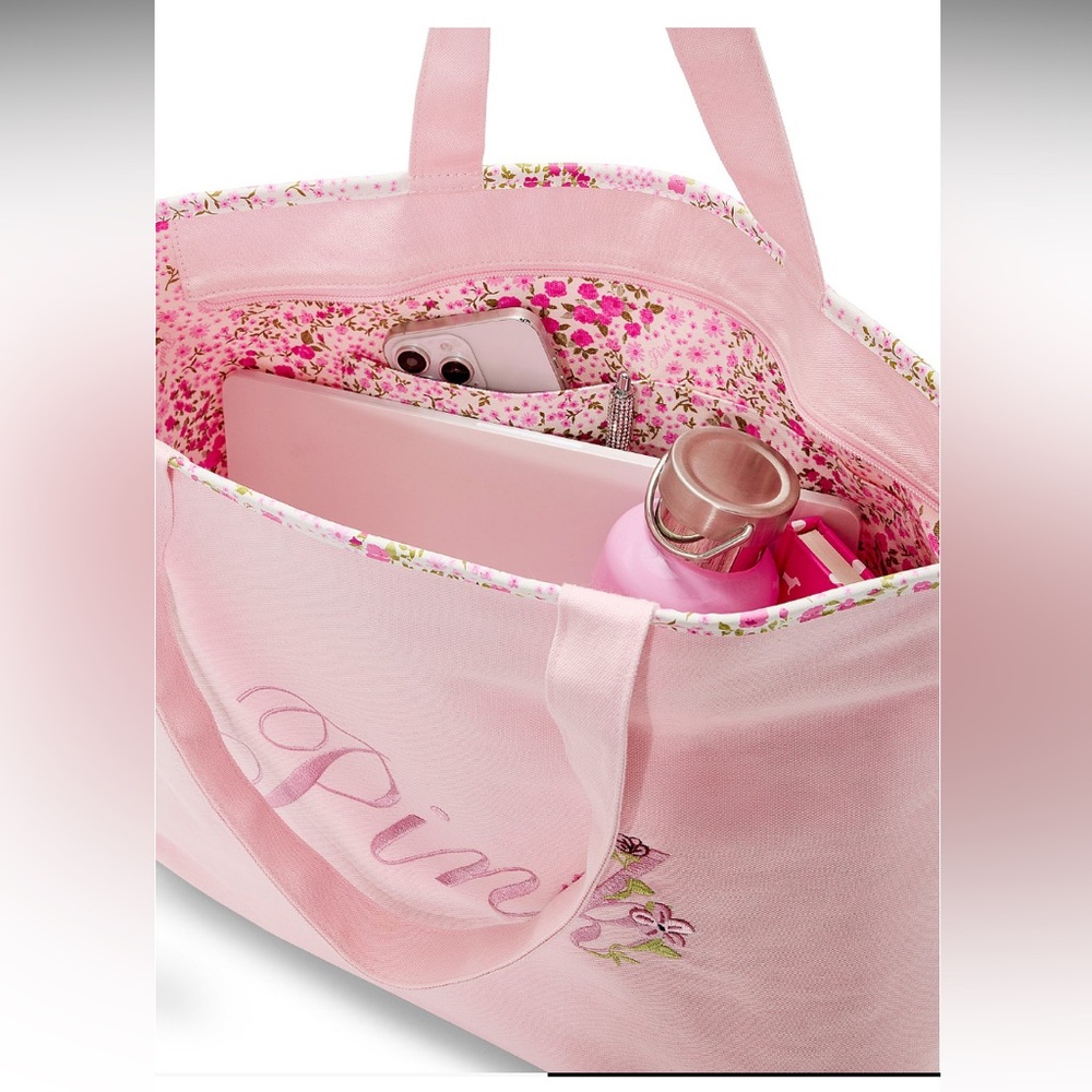 Pink VS Floral Tote and Blanket - Picture 8 of 8